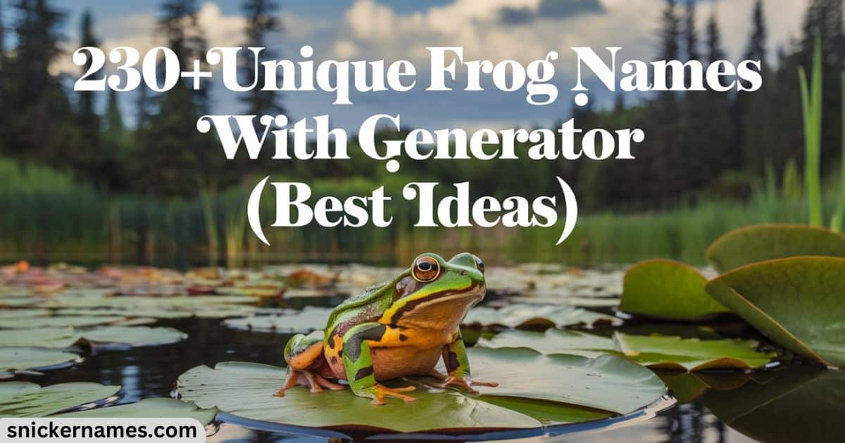 230+ Unique Frog Names With Generator (Best Ideas)