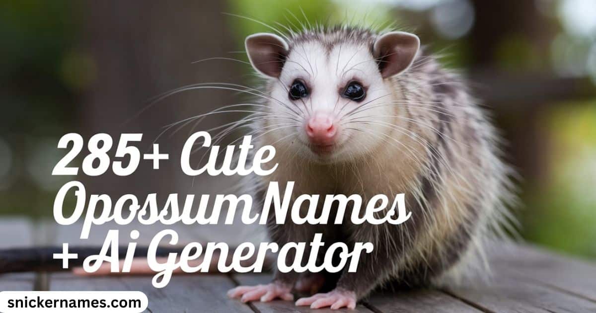 285+ Cute Opossum Names + AI Generator