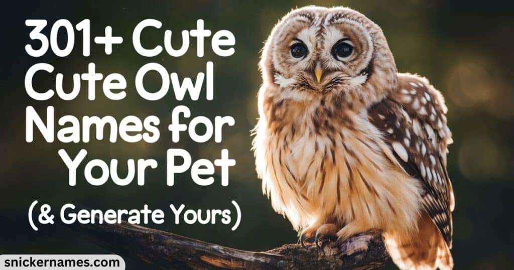 301+ Cute Owl Names for Your Pet (& Generate Yours)