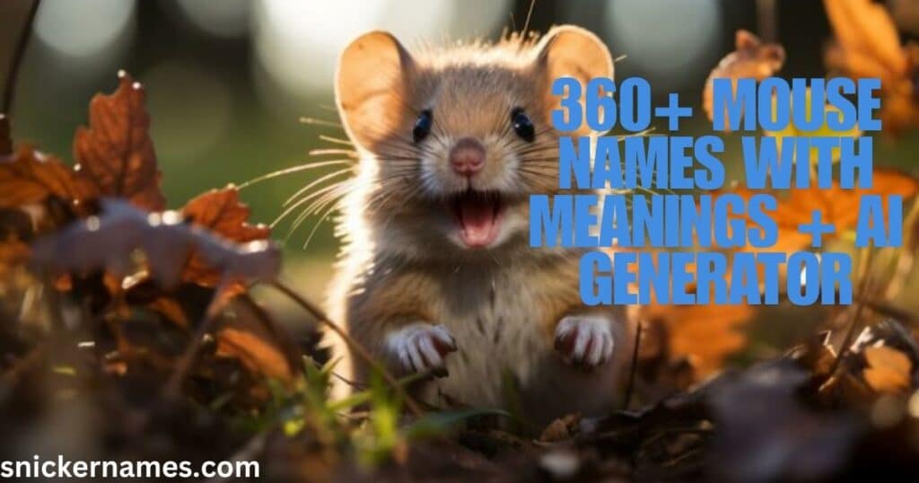 360+ Mouse Names with Meanings + AI Generator