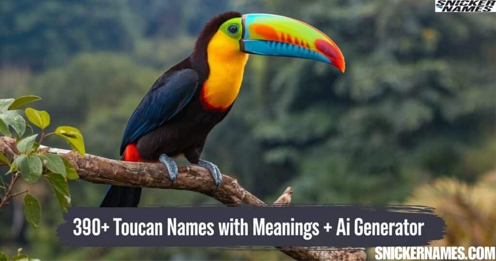 390+ Toucan Names with Meanings + AI Generator