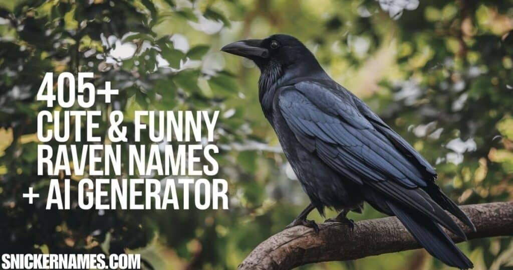 405+ Cute & Funny Raven Names + AI Generator