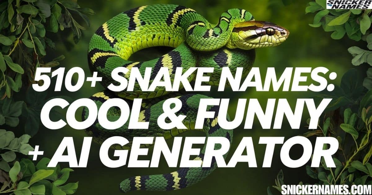 510+ Snake Names Cool & Funny + AI Generator