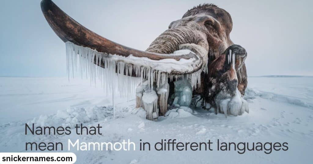 Names that Mean Mammoth in Different Languages