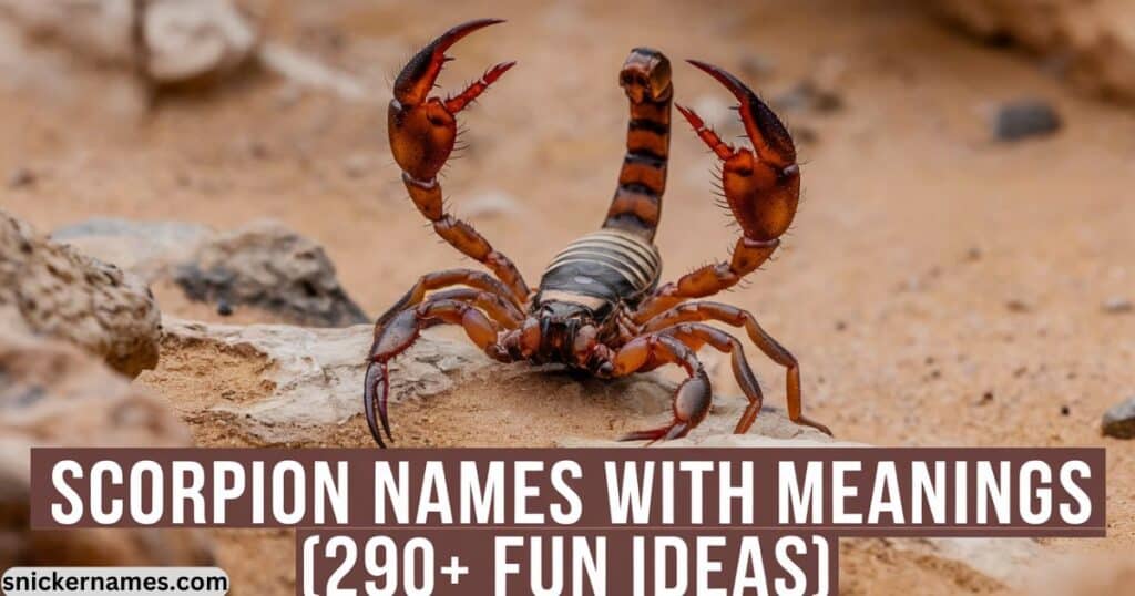 Scorpion Names With Meanings [290+ Fun Ideas]