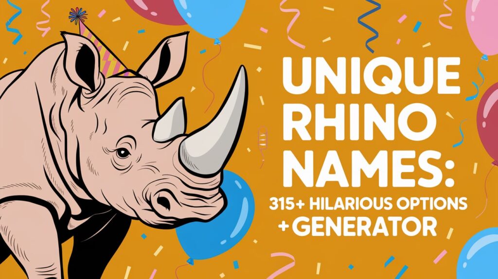 Unique Rhino Names: 315+ Hilarious Options (+ Generator)